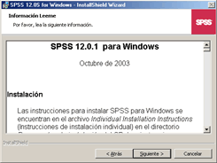 Informacion de instalacionde SPSS en español