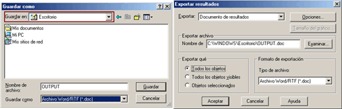 Configuracion del archivo o fichero resultante de la exportacion de datos de SPSS