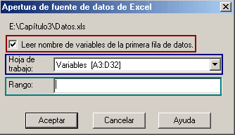 Asistente de aimportacion de Datos desde Excel a SPSS