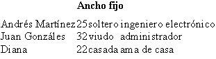 Archivo de Texto de Ancho Fijo