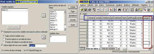 Configurando la importacion de variables - Añadir variables procedimiento de SPSS en Español