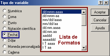 Fecha en las variables de SPSS