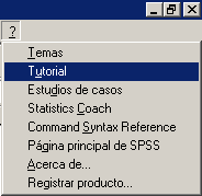 Menu Ayudas - Tutorial de SPSS