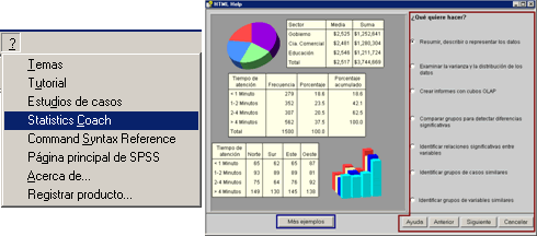 Asesor Estadistico de SPSS - Ayudas indirectas de SPSS