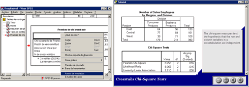 Asesore de Resultados - Menu Contextual y Ventana principal del Asesor de Resultados