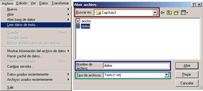 Importar archivos de Texto - Forma de ubicar el archivo que sera importado