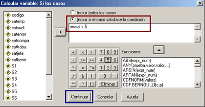 Restringir el numero de casos en el calculo del nievl general de satisfaccion - Colocar una restriccion para que solo se tomen los casos con mas de 5 respuestas