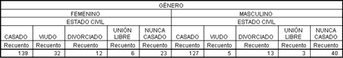 Resultados de Anidar variables en las Columnas - Tablas personalizadas de SPSS